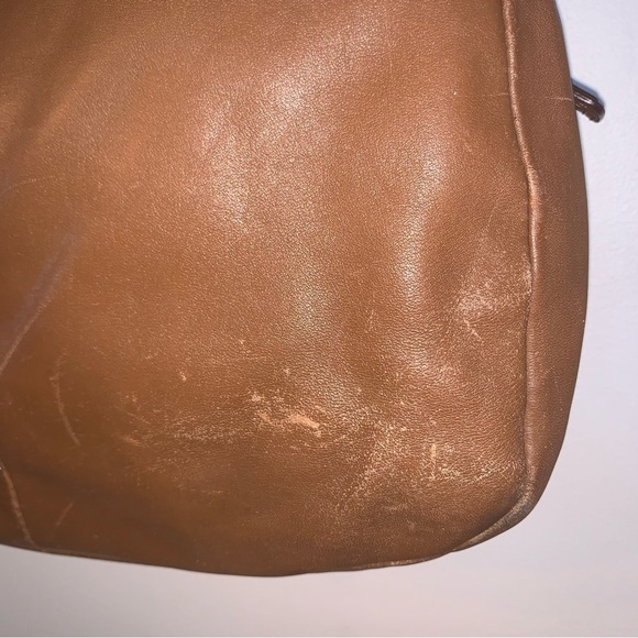 Coach Tan Leather Shoulder Bag with Silver Accents - Picture 15 of 15